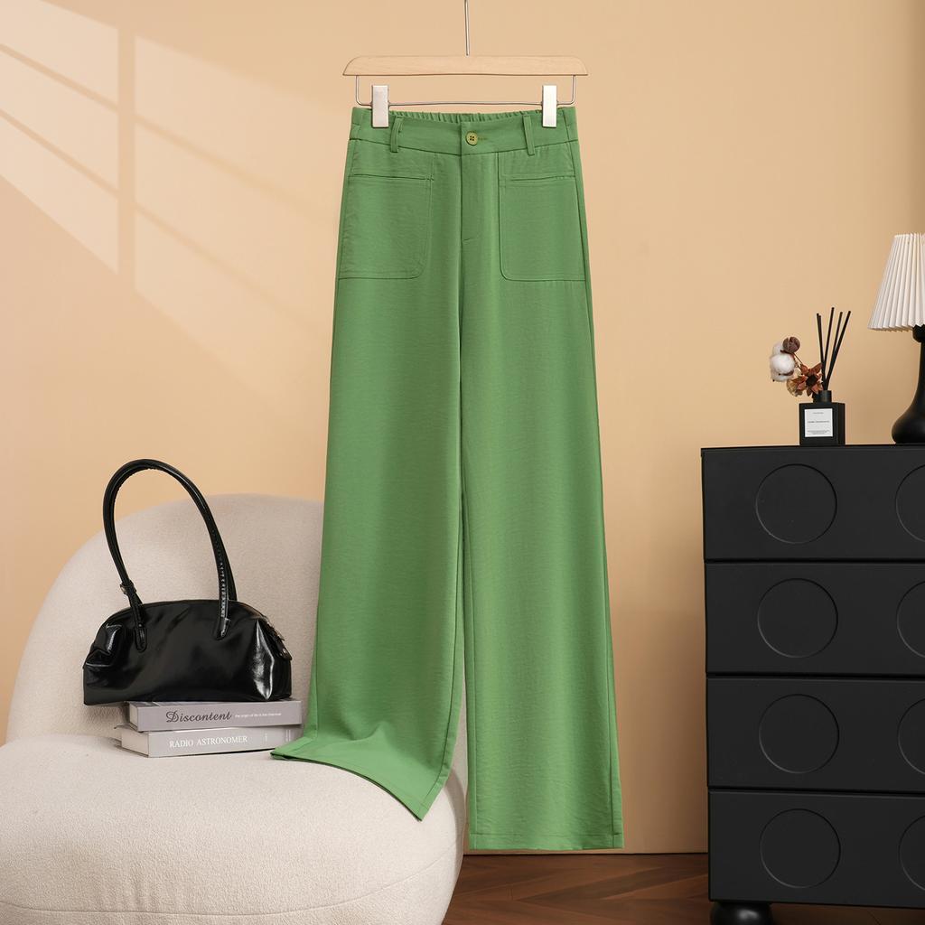 Fashion drape loose and versatile casual straight-leg pants women's 1116 summer explosion high waist thin narrow wide-leg pants