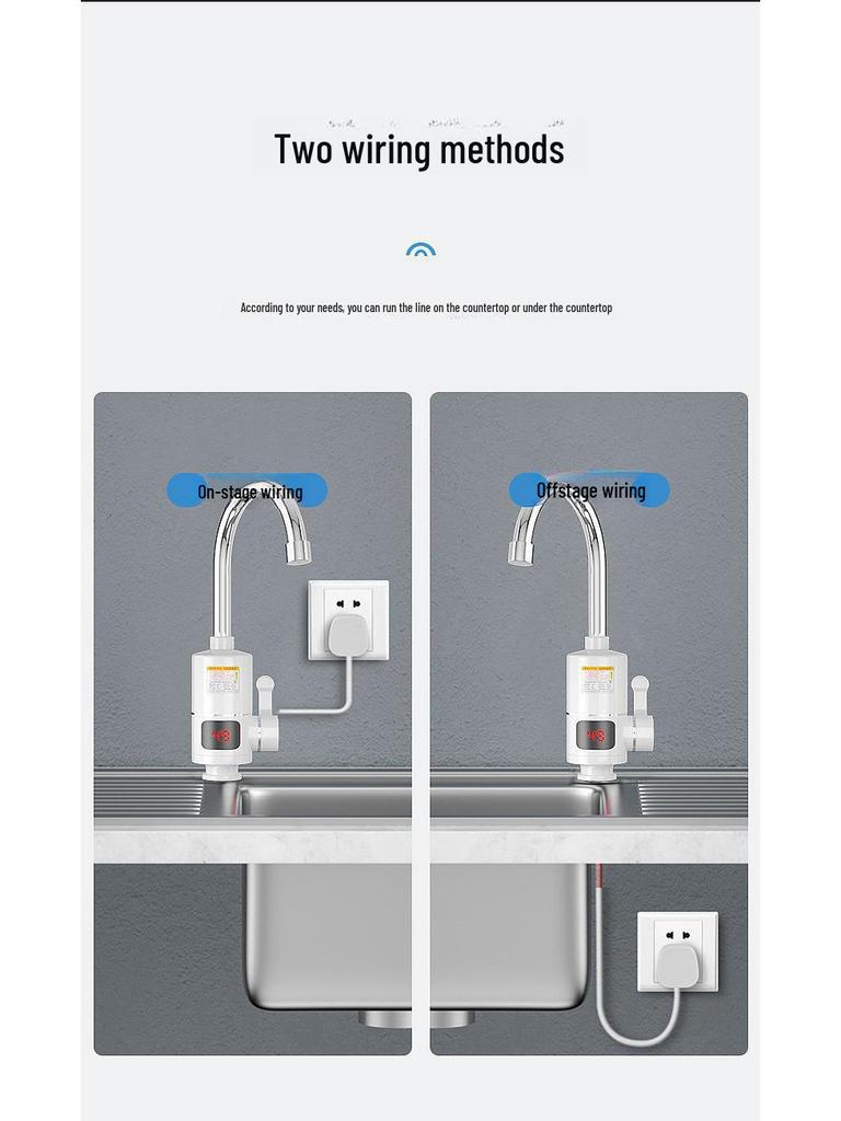 Электрический умный водонагреватель с мгновенным нагревом: 3-секундная горячая вода для кухни