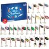 2024 Fishing Tackle Advent Calendar 24 Day Christmas Advent Calendar Fishing Tackle Box Creative Christmas Gifts Countdown