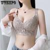 E Cup Push Up Bra Women Plus Size Bralette Sexy Lace See Through Thin No Rims Gather Invisible Bra Fancy Underwear