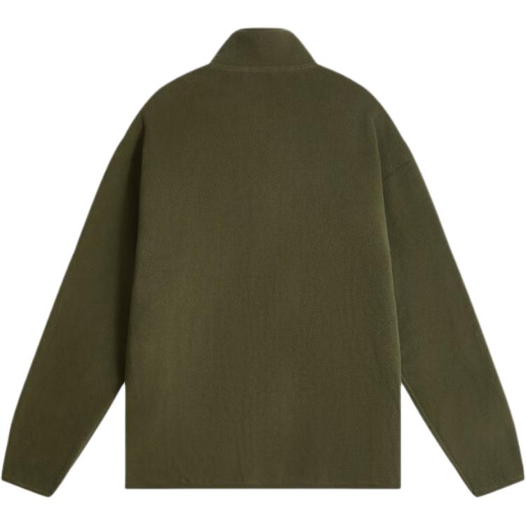 Men's PUMA Velvet Jackets Men's Army Green Stand Collar Thickened Straight Fit