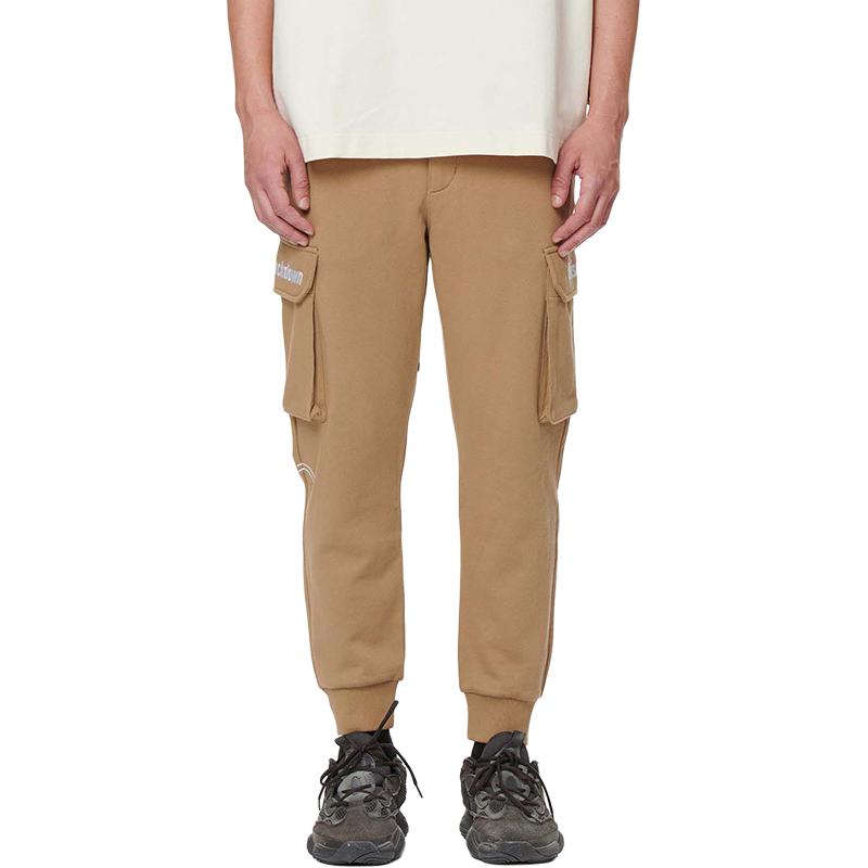 Evisu Ss21 Карманные Спортивные Штаны с Эластичным Поясом и Цветовыми Блоками Мужские Штаны Хаки 2ESGNM1SP469XX