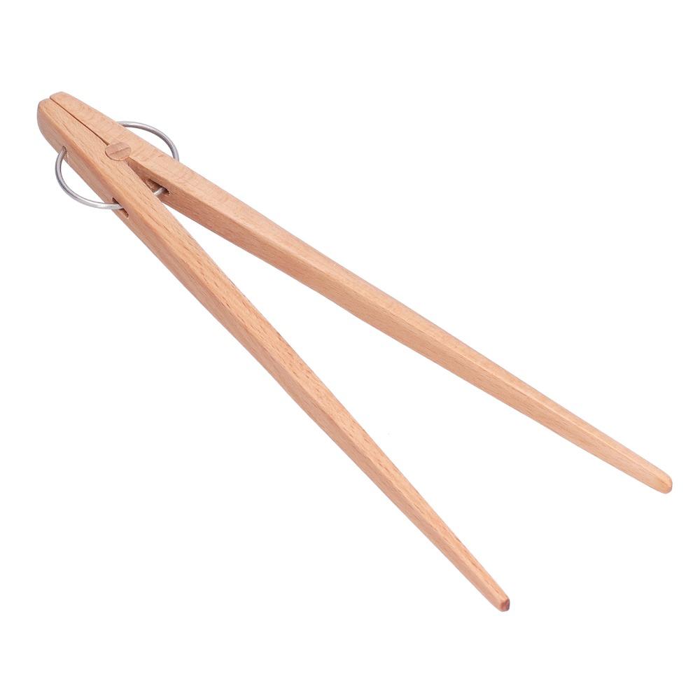 Wooden Bread Tongs Reusable Snack Clip Grilling Accessory Baking Clip Cooking Preparation