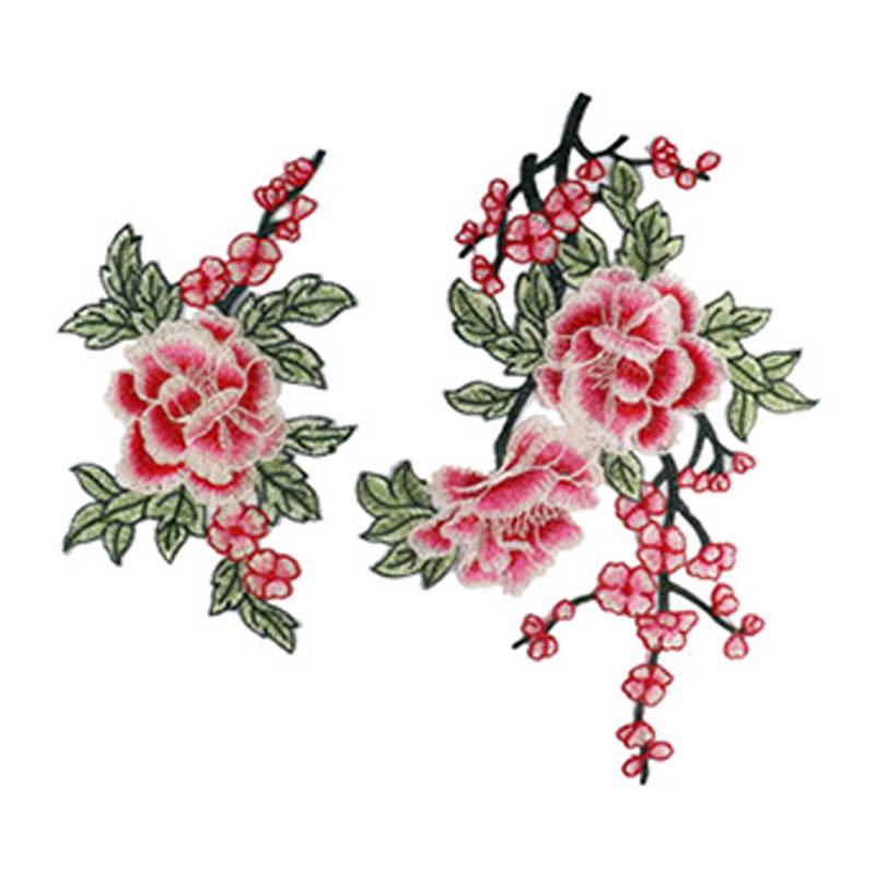 Мода Популярный Полиэстер 1PC Высокое Качество Вышивка Моды Шитье Нашивки DIY Аппликация Нашивки Одежды Аксессуары Цветок