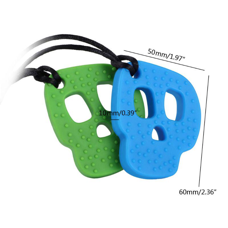 Силиконовый прорезыватель для детей с аутизмом, сенсорная жевательная подвеска, ожерелье, игрушка для прорезывания зубов