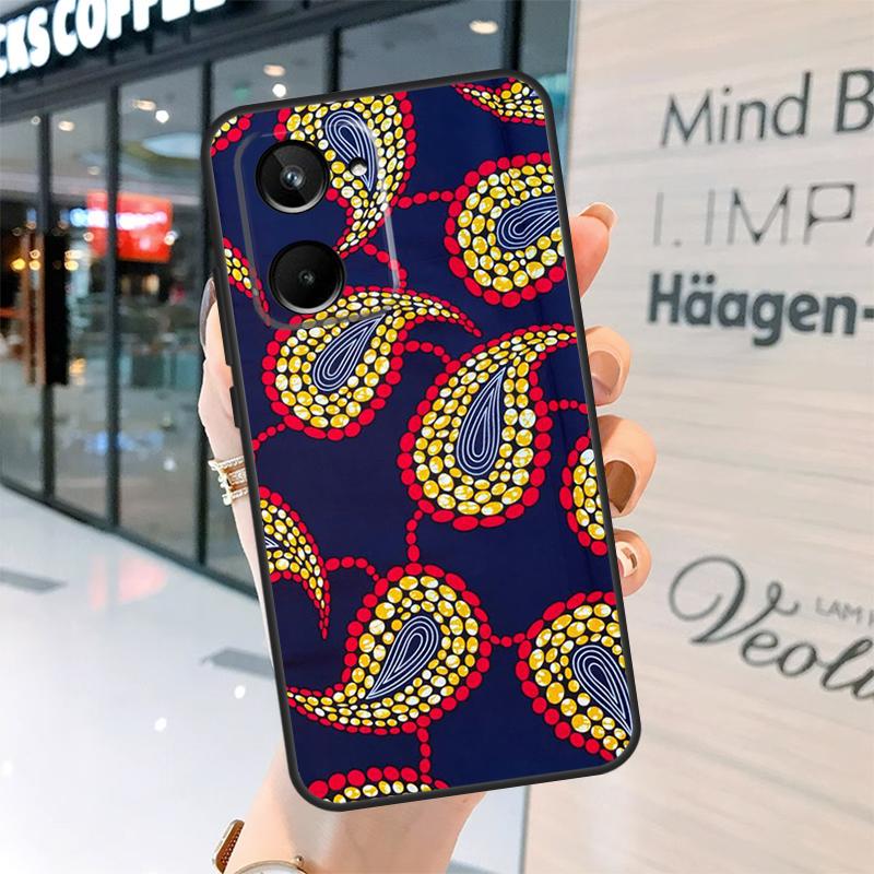 African Style Fabric Print Case For Realme 15 14 13 12 11 Pro Plus GT6 GT7 Pro C55 C51 C35 C53 C61 C65 C67 C63 C71 C75