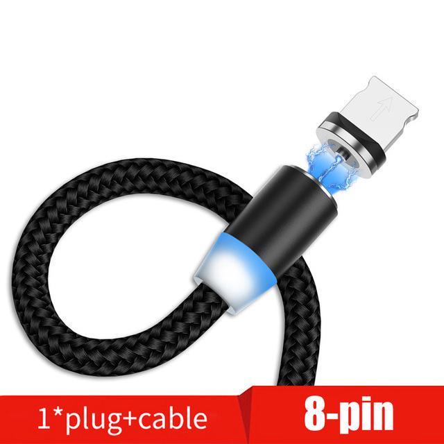 3 в 1 Магнитный кабель Micro USB 3 в 1 Магнитное зарядное устройство для быстрой зарядки USB Type C Кабель для мобильного телефона Шнур