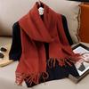 New Winer Warm Cashmere Scarf for Women Fashion Solid Thick Blanket Pashmina Shawl Wrap Female Bufanda Echarpe Foulard