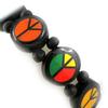[R6850] - Деревянный браслет Tutti frutti 'Peace' - 16 мм