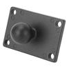 1 Inch Ball Mount Universal Aluminum Alloy AMPS Square Plate with AMPS Hole for RAM Mounts B Size Ball Double Socket