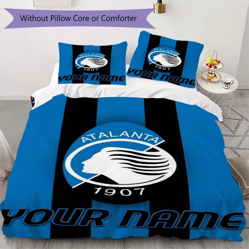 Custom Name Atalanta BC Pattern Bedding uilt Set uilt Cover Pillowcase Home Decoration Birthday Gift (1*duvet cover+2*pillowcase without core)