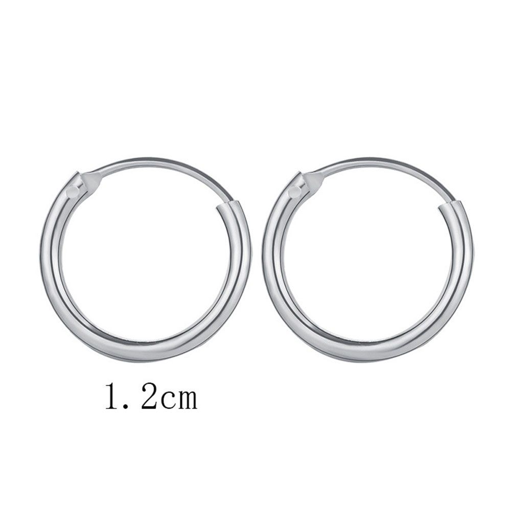 Men Ears Rings Silver Color Hoop Earrings Small Circle Cartilage Piercing Loop Goth Stud Earrings