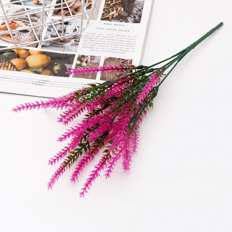 Пластиковый искусственный цветок лаванда поддельный цветочный горшок украшение имитация водного растения свадебное украшение реквизит