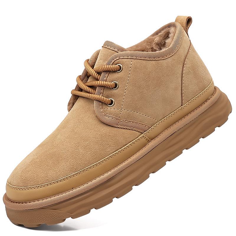 Ботинки Мартина зимние бархатные теплые хлопковые туфли мужские нескользящие и морозостойкие полусапоги повседневные зимние ботинки