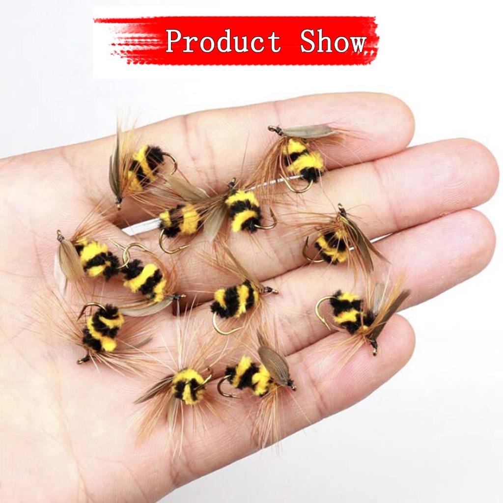 18 шт. 2 смешанных стиля приманки для ловли форели нахлыстом сухие мушки желтая приманка для мотылька и шмеля с коробкой для мух