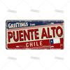 Mfoever  Artisian Argentina Ecuador Chile Colombia License Plate Landmark Metal Sign City State Decorative Car Plate Wall Decor Garage