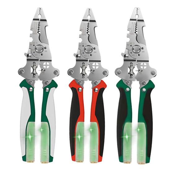 Стриппер для проводов с тестером напряжения Эргономичный Портативный Многофункциональный Инструмент для зачистки электрических проводов Высокой точности Компактный