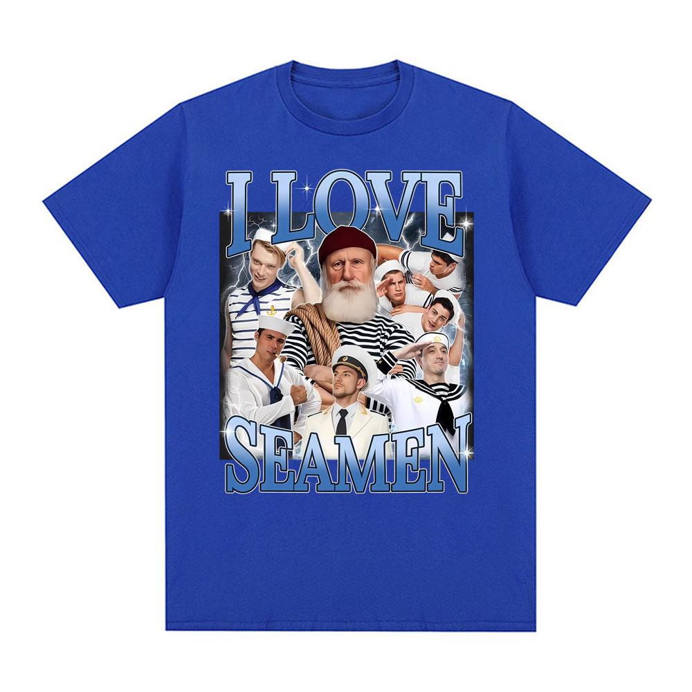 I Love SeaUnisex Cursed Sailor Meme Graphic TShirt Unisex Women Fashion Pure Cotton TShirt Streetwear Oversized ONeck Loose T Shirts
