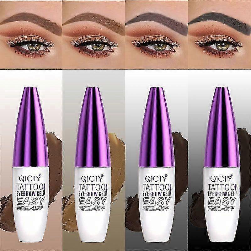 Easy Peel off Eyebrow Gel, Tattoo Eyebrow Gel Easy Peel Off, Tinted Eye Brow, Professional Eye Brow Tint, Waterproof & Sweatproof