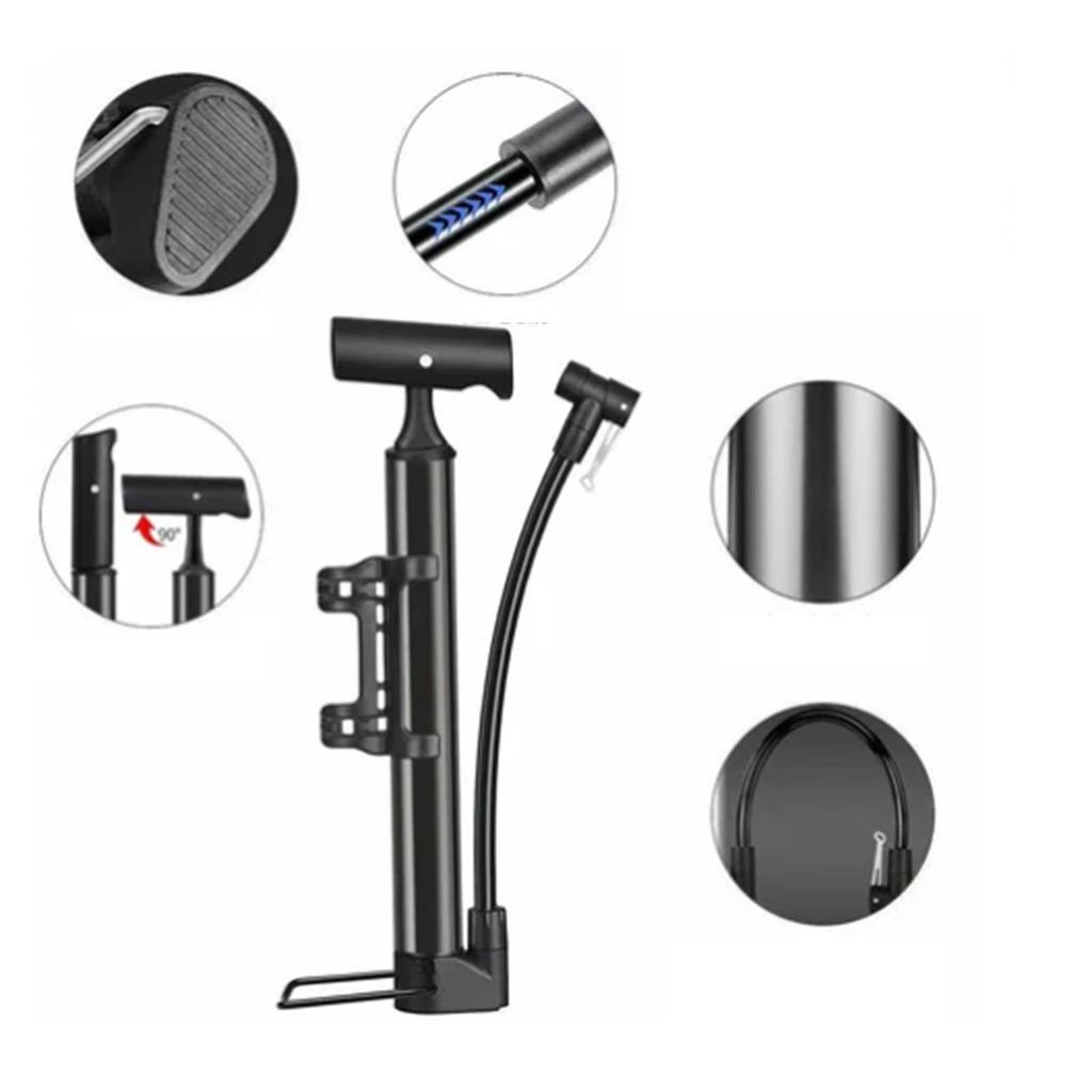 Велосипедный насос из алюминиевого сплава высокой твердости портативный мини черный напольный велосипедный насос для горных велосипедов
