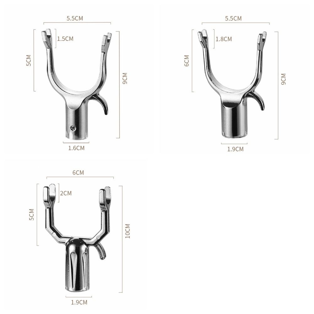 U Shaped Clothes Rod Joint Aluminum Alloy Durable Clothes Fork Head Portable Laundry Hanging Fork Household