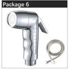 Handheld Silver Toilet Bidet Faucet Sprayer ABS Shower Head Wc Bathroom Accessories Water Spray Set Self Cleaning