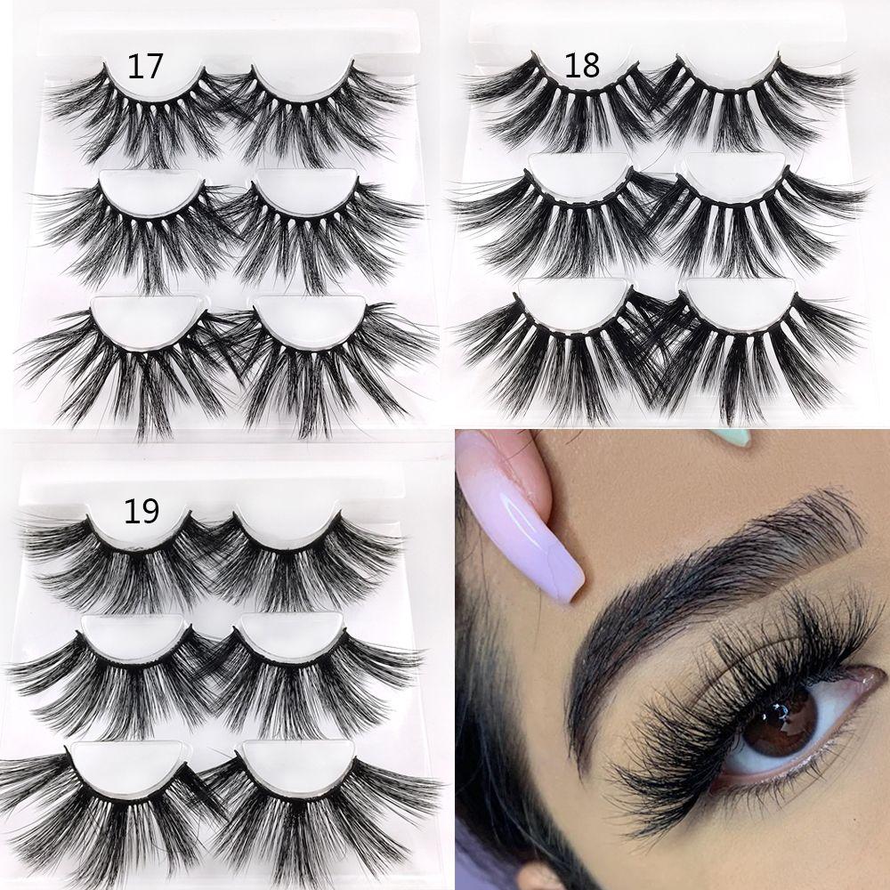 Thick Long Wispy Cross Handmade False Eyelashes 3D Soft Mink Hair Eyelashes Extension 25mm Lashes