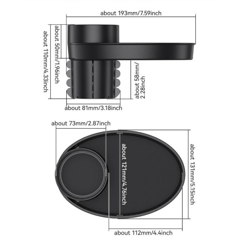 2025 Car Cup Holder Tray Central Control Armrest Drink Holder Auto Key Coin Purse Storage Tray Expanded Table Organizer Box