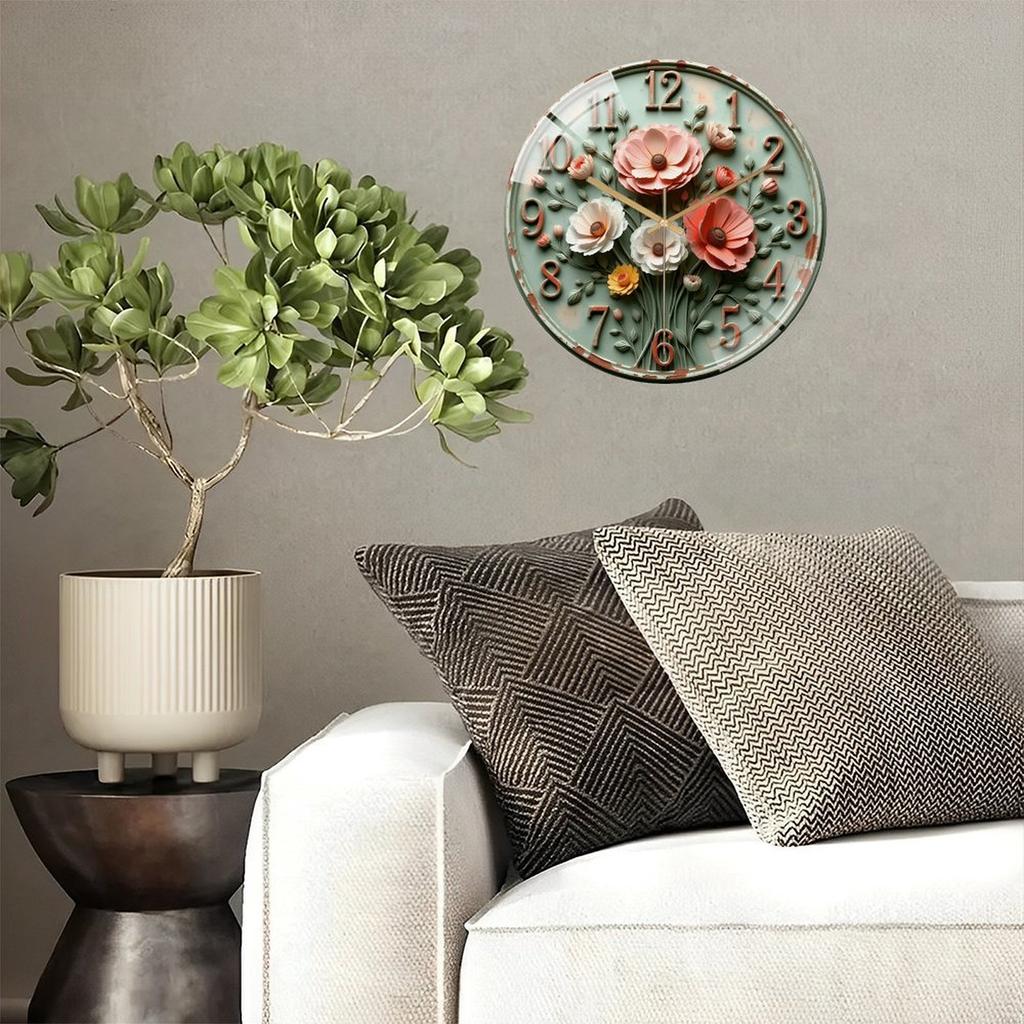 12 Inch Diameter Glass Wall Clock Created with Ultimate Customer Satisfaction in Mind