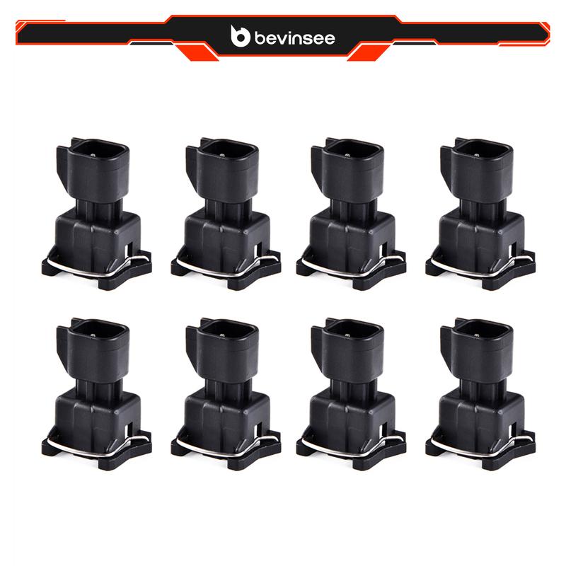 8 pieces Fuel Injector Connector Adapter EV6 to EV1 for USCAR LS2 LS3 LSX LS1 LT1 TPI, Replace for 756330708757