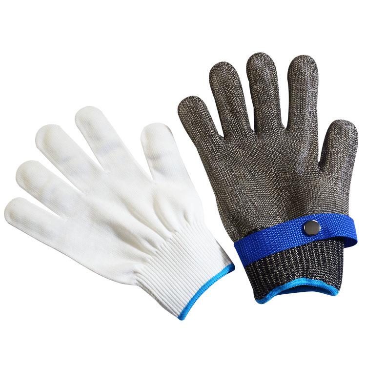 Level 9 Anti-Cut Metal Gloves: 316 Stainless Steel for Butchery and Fish Processing