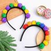 Carnival Colorful Shallots Hairball Headband Headband Holiday Party Dress Up Headband Props Cute Headbuckle Ornament