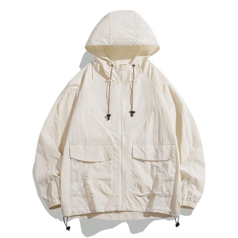 Shorts long sleeves handsome sunscreen clothing summer outdoor UV protection ice couple sunscreen clothing set jacket