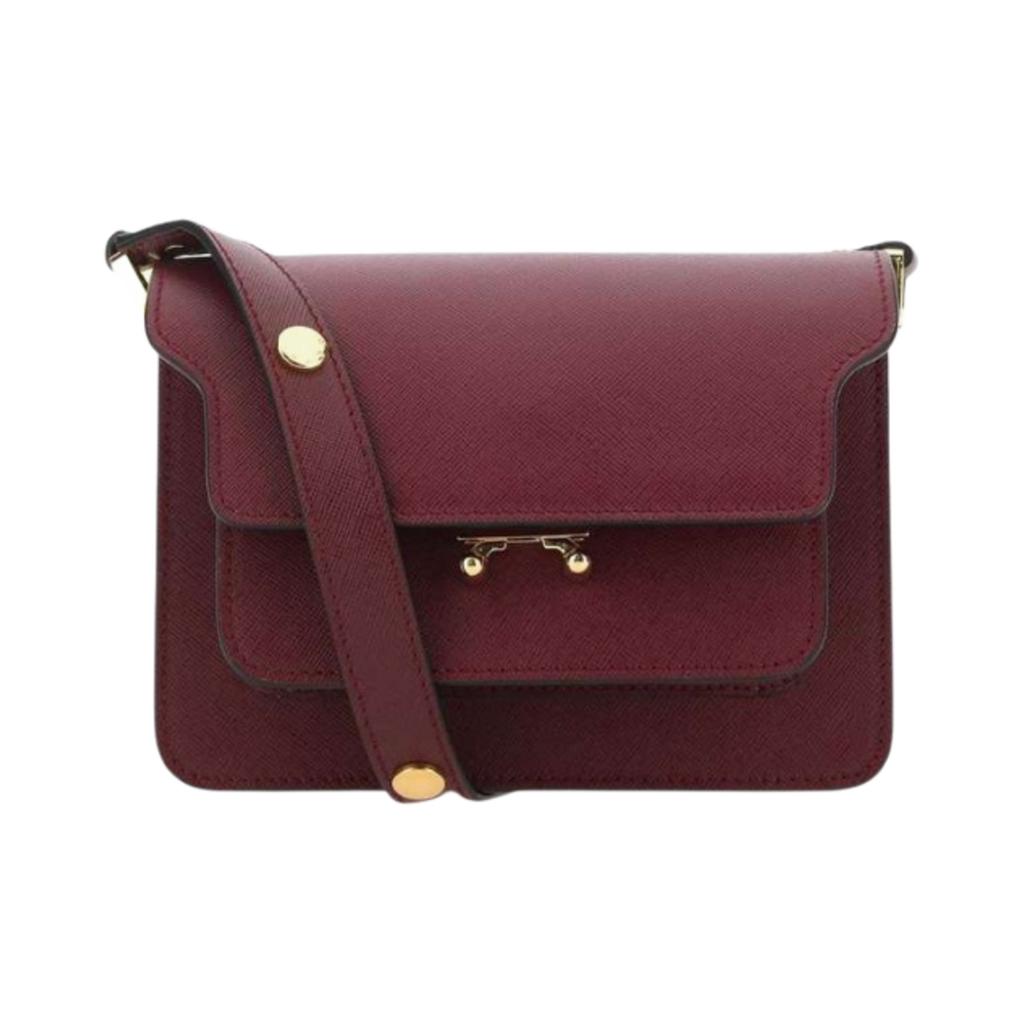Marni Small Calfskin Crossbody Bag Women bags Burgundy SBMPS01NO1LV520-ZR82N