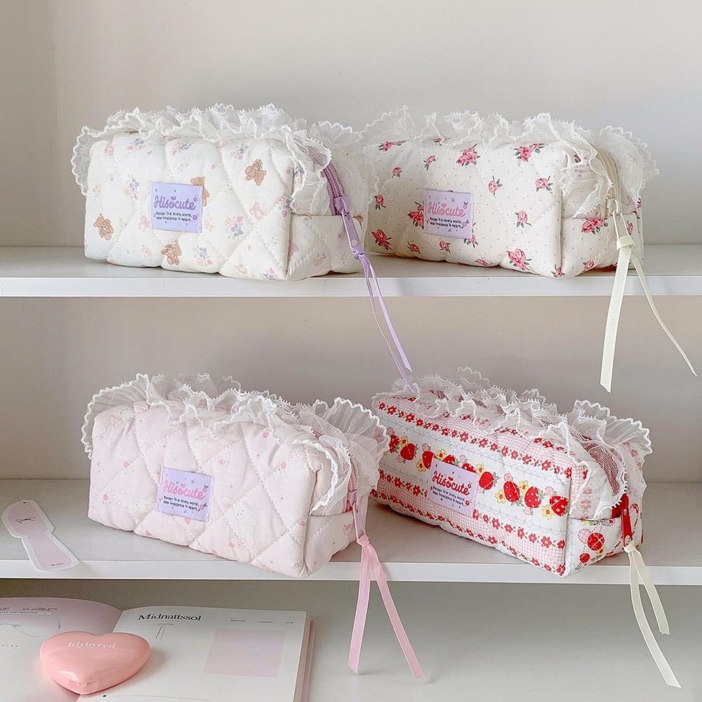 Fruit Strawberry Korean Style Pencil Case Desktop Storage Pencil Pouch Office