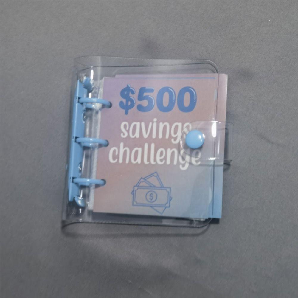 Mini Money Saving Binder PVC Envelope Savings Challenge Christmas Savings Challenges Book Kids