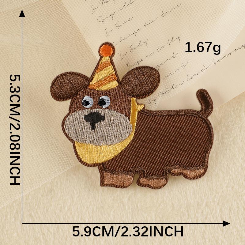 Оригинальная вышитая этикетка самоклеящаяся нашивка милая колбаска собака чехол для мобильного телефона аксессуары вышитая наклейка аксессуары нашивка наклейка из ткани