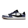 Travis Scott x Air Jordan 1 Demon Travis Scott X AJ1 Low Амортизация Низкие Винтажные Баскетбольные Кроссовки Унисекс DZ4137-700(Команда1698-)