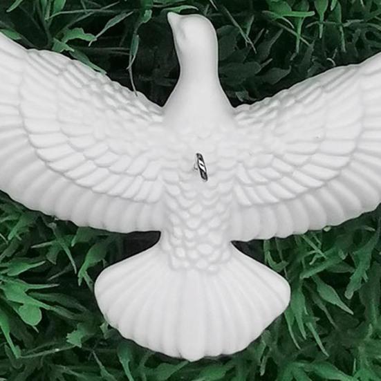 Christmas Bird Ornaments Artificial White Peace Bird Hanging Decoration for Xmas Tree Wreath Holiday Party Decor