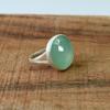 Aqua Chalcedony Ring, 925 Sterling Silver Ring, Handmade Jewelry, Oval Cut Gemstone Ring, Bohemian Ring, Anniversary Gift,