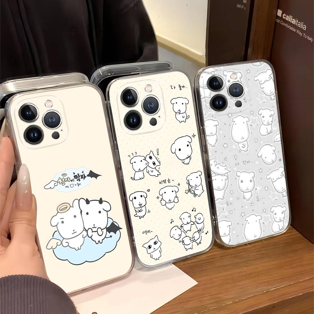 Милый чехол для телефона G-GANADI в стиле аниме для iPhone 11 13 16 12 17 14 15 Pro Max Plus Мягкая прозрачная задняя крышка Coque