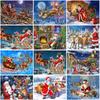DIY Santa Claus 5D Diamond Painting Full Squrae Drill Cartoon Diamont Embroidery Cross Stitch Kits Gift Home Decor Wall Art