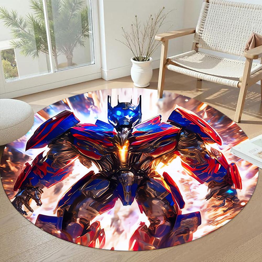 Transformers Round Carpet Suitable for Dining Room Game Room Foyer Kitchen Anti-slip Round Rug Office home decor