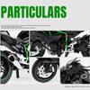 1:9 Kawasaki H2r 1000rr Сплав Мотоцикл Литые Модели Машинки Игрушки Управление Передним Колесом Звук Свет Мотоцикл Подарки на День Рождения для Мальчика