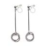 Earrings for Triple Hoop Resin Miyabi Grace Women, Popular, Painless, Non-pierced Earrings, Swinging, Silver, Bar, Elegant, Delicate, Adult, Earrings,