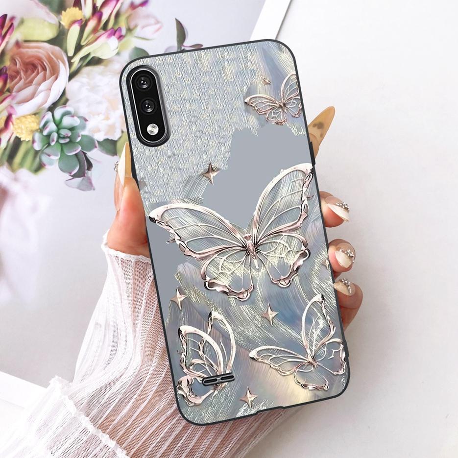 For LG K22 Case LM-K200 LMK200B Luxury Butterfly Tree Painted Cover Soft Silicone Phone Case For LG K22 K 22 LGK22 Fundas Bumper