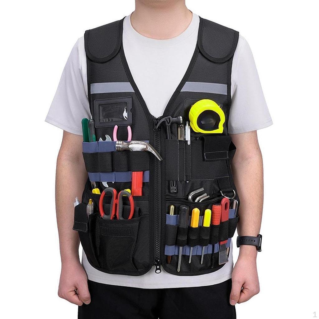 Electrician Tool Vest Men Screwdrivers Storage Practical Multi Pockets Electrical