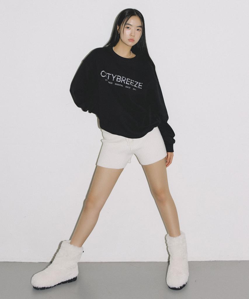 CITYBREEZE Essential Crack Logo Sweatshirt_Black