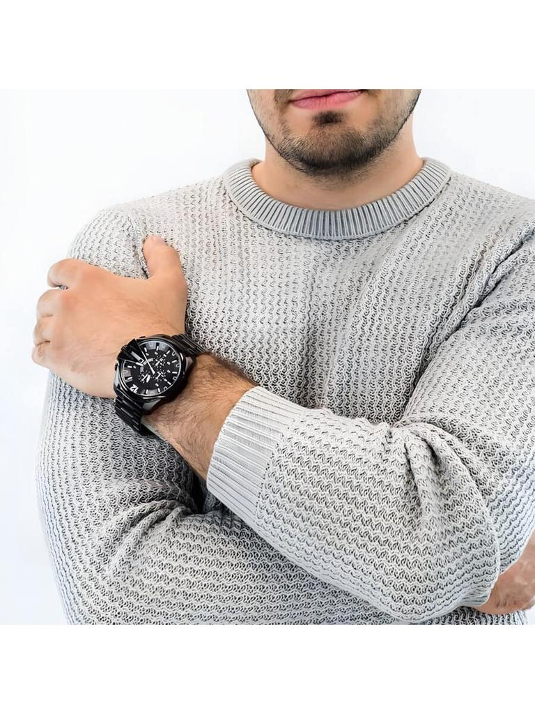 Diesel Мужские кварцевые часы-хронограф, циферблат 51 мм, браслет из нержавеющей стали, подходят для официальных мероприятий DZ4283