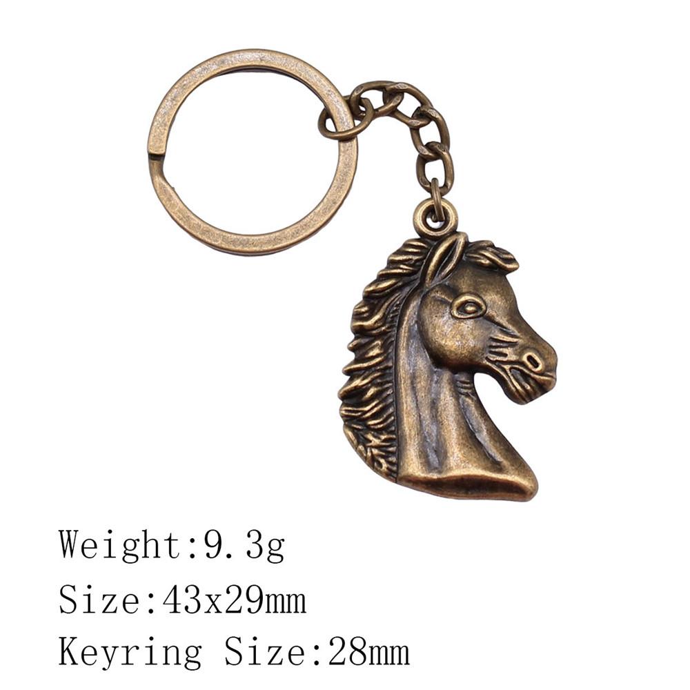 Металлический брелок в виде головы лошади/единорога - 52x51 мм, 19,9 г, Идеально подходит для сумок и домашнего декора